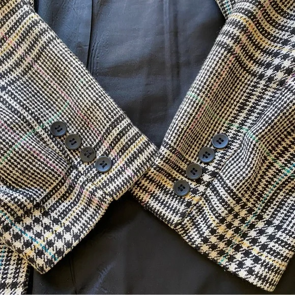 Vintage Morgan Taylor Blazer! Plaid padded jacket w/ pockets. Sz: 14 - Picture 10 of 16